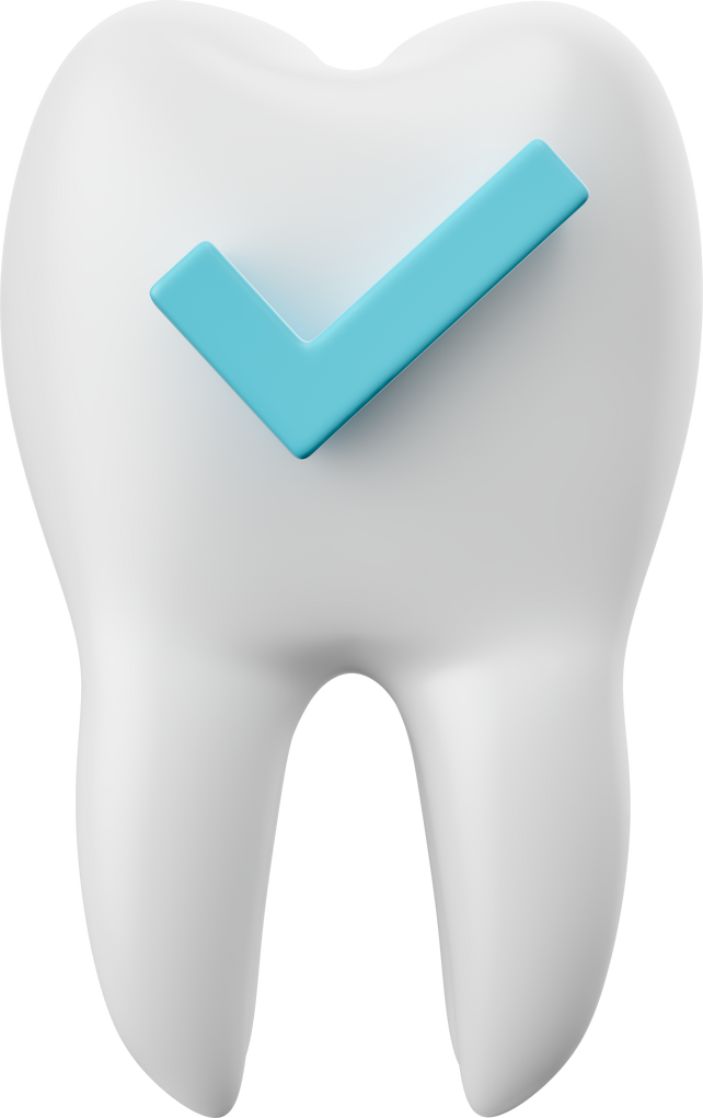 Tooth with correct symbol in 3d render