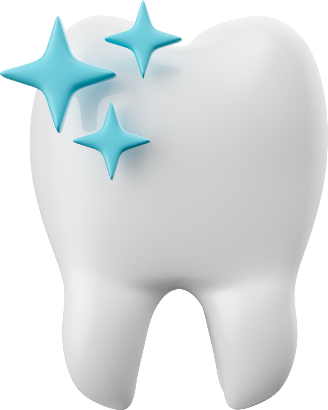 Tooth glowing in 3d render